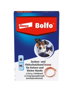 BOLFO Flohschutzband braun f.kleine Hunde/Katzen