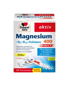 DOPPELHERZ Magnesium+B Vitamine DIRECT Pellets