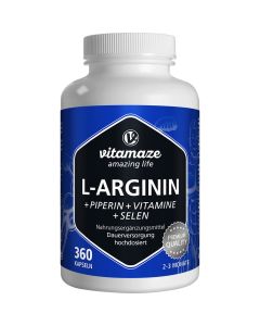 L-ARGININ 750 mg hochd.+Piperin+Vitamine Kapseln