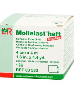 MOLLELAST haft Binden latexfrei 4 cmx4 m weiss