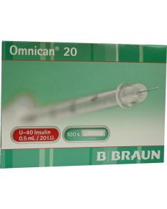 OMNICAN Insulinspr.0,5 ml U40 m.Kan.0,30x8 mm ein.