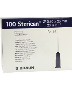 STERICAN Kanülen Luer-Lok 0,60x25 mm Gr.16 blau