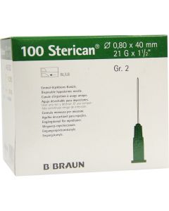 STERICAN Kanülen Luer-Lok 0,80x40 mm Gr.2 grün