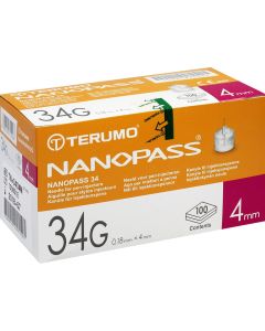 TERUMO NANOPASS 34 Pen Kanüle 34 G 0,18x4 mm