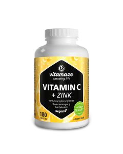 VITAMIN C 1000 mg hochdosiert+Zink vegan Tabletten