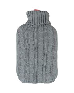 WÄRMFLASCHE Gummi 2 l m.Rollkragenpullover Bezug