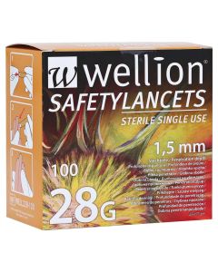 WELLION Safetylancets 28 G Sicherheitseinmallanz.