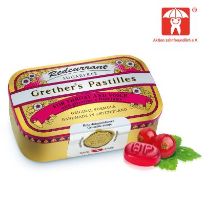 GRETHERS Redcurrant+Vitamin C.zf.Pastillen