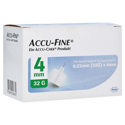 ACCU FINE sterile Nadeln f.Insulinpens 4 mm 32 G