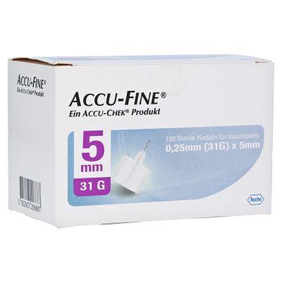 ACCU FINE sterile Nadeln f.Insulinpens 5 mm 31 G