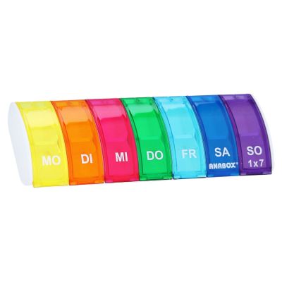 ANABOX 1x7 Regenbogen m.Fachteilern