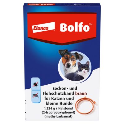 BOLFO Flohschutzband braun f.kleine Hunde/Katzen