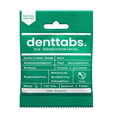 DENTTABS Zahnputztabletten stevia-mint fluoridfrei