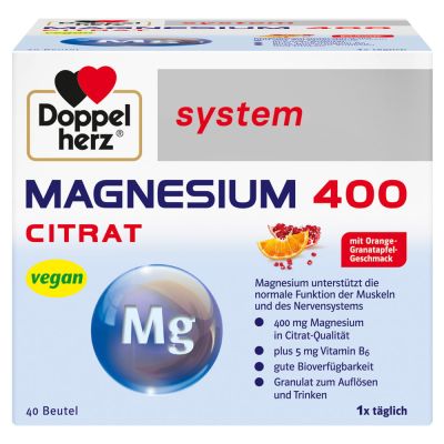 DOPPELHERZ Magnesium 400 Citrat system Granulat