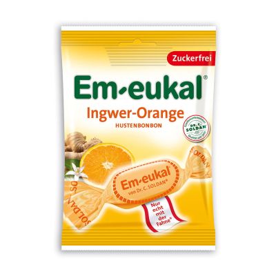 EM EUKAL Bonbons Ingwer Orange zuckerfrei