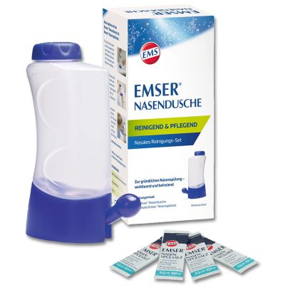 EMSER Nasendusche mit 4 Btl.Nasenspülsalz