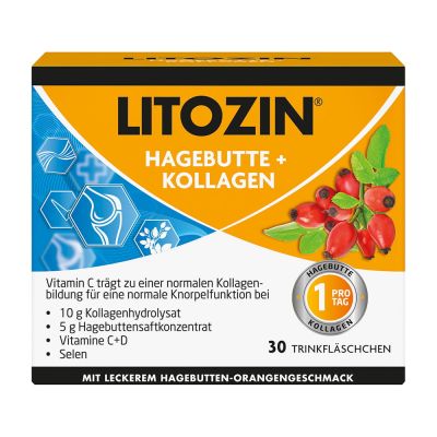 LITOZIN Hagebutte+Kollagen Trinkfläschchen