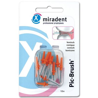 MIRADENT Interd.Pic-Brush Ersatzb.konisch orange