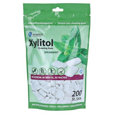 MIRADENT Xylitol Zahnpflegekaugummi Spearmint Ref.