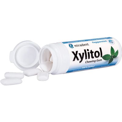 MIRADENT Zahnpflegekaugummi Xylitol Pfefferminz