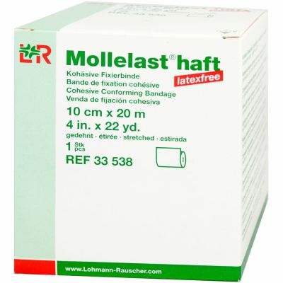 MOLLELAST haft Binden latexfrei 10 cmx20 m weiss