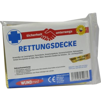 RETTUNGSDECKE 160x210 cm gold/silber