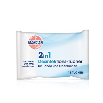 SAGROTAN 2in1 Desinfektions-Tücher