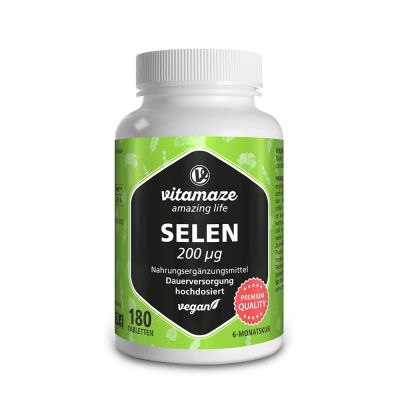 SELEN 200 myg hochdosiert vegan Tabletten