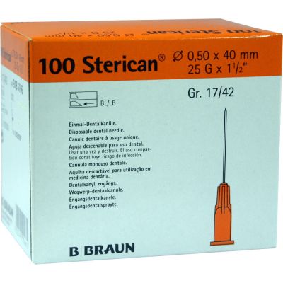 STERICAN Dentalkan.Luer 0,5x40 mm