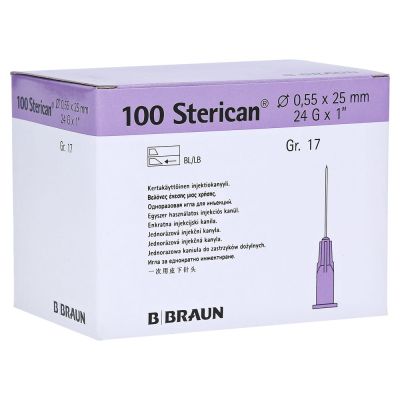 STERICAN Kanülen Luer-Lok 0,55x25 mm Gr.17 lila