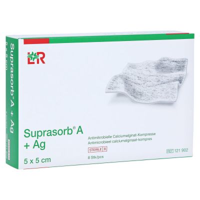 SUPRASORB A+Ag Antimik.Cal.Alginat Kompr.5x5 cm