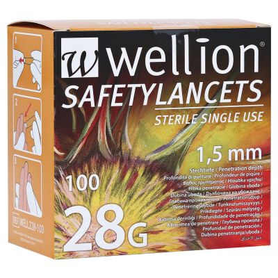 WELLION Safetylancets 28 G Sicherheitseinmallanz.