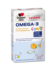 DOPPELHERZ Omega-3 family system Gel-Tabs